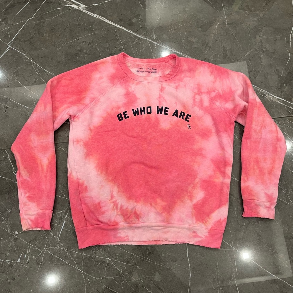 Fred Segal Be Who We Are Tie Dye Crewneck Sweatshirt Medium